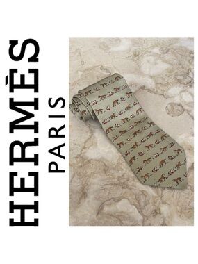 Authentic HERMES Paris Equestrian Rocking Horse 100% Silk Tie